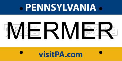 MERMER Pennsylvania License Plate