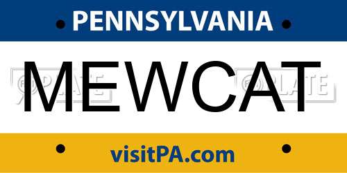 MEWCAT Pennsylvania License Plate