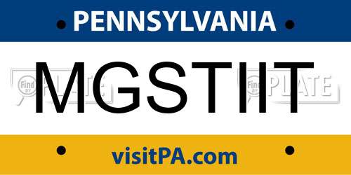 MGSTIIT Pennsylvania License Plate