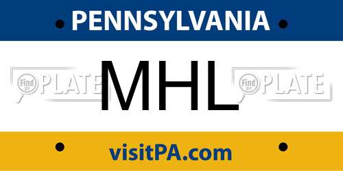 MHL Pennsylvania License Plate