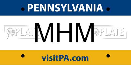 MHM Pennsylvania License Plate