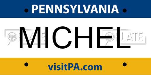MICHEL Pennsylvania License Plate