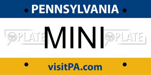 MINI Pennsylvania License Plate
