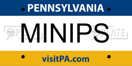 MINIPS Pennsylvania License Plate