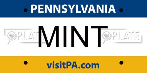 MINT Pennsylvania License Plate