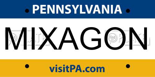 MIXAGON Pennsylvania License Plate
