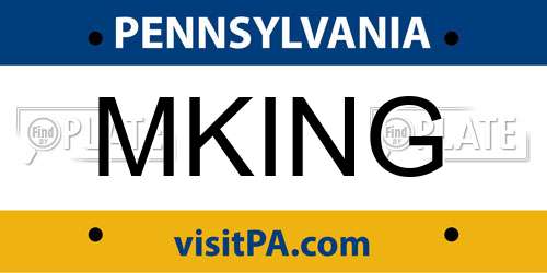 MKING Pennsylvania License Plate
