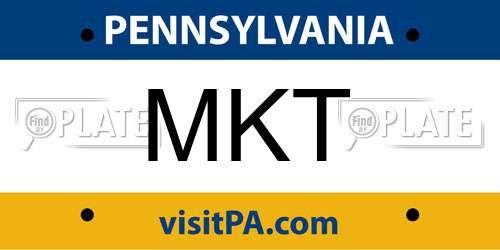 MKT Pennsylvania License Plate