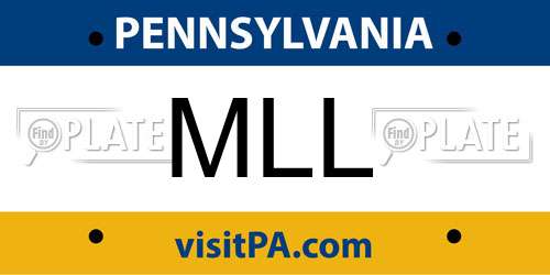 MLL Pennsylvania License Plate