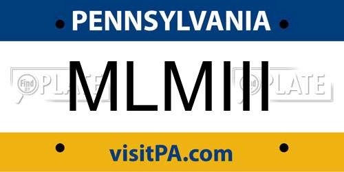 MLMIII Pennsylvania License Plate