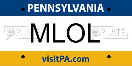 MLOL Pennsylvania License Plate