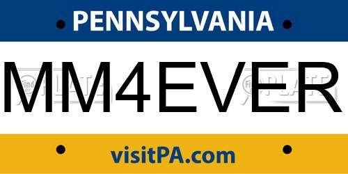 MM4EVER Pennsylvania License Plate