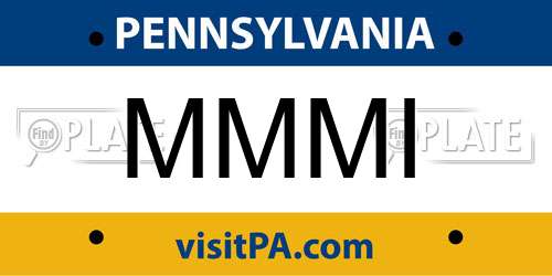 MMMI Pennsylvania License Plate