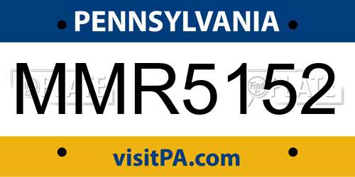 MMR5152 Pennsylvania License Plate