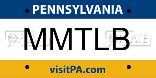 MMTLB Pennsylvania License Plate