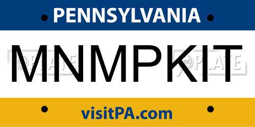 MNMPKIT Pennsylvania License Plate