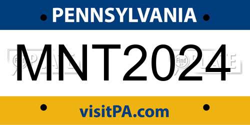 MNT2024 Pennsylvania License Plate