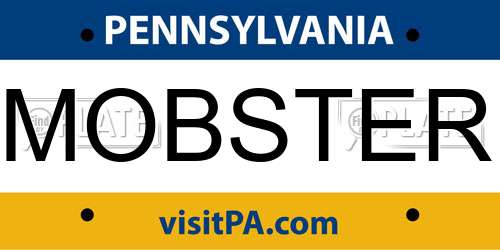 MOBSTER Pennsylvania License Plate