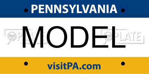 MODEL Pennsylvania License Plate