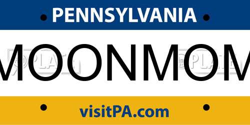 MOONMOM Pennsylvania License Plate
