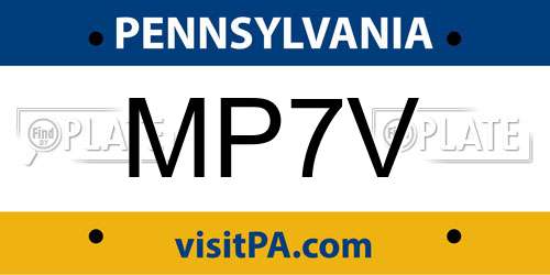MP7V Pennsylvania License Plate