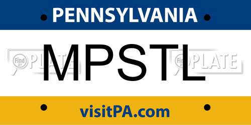 MPSTL Pennsylvania License Plate