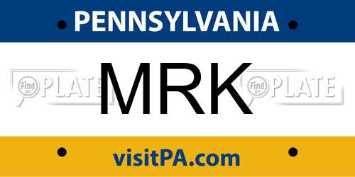 MRK Pennsylvania License Plate
