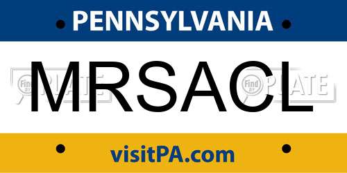 MRSACL Pennsylvania License Plate