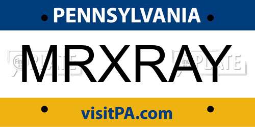 MRXRAY Pennsylvania License Plate
