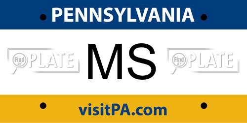MS Pennsylvania License Plate