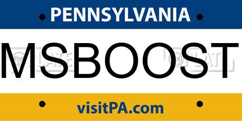 MSBOOST Pennsylvania License Plate