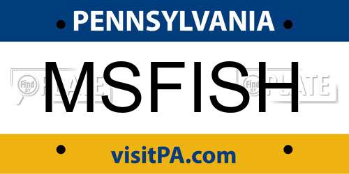 MSFISH Pennsylvania License Plate
