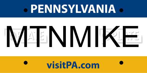 MTNMIKE Pennsylvania License Plate