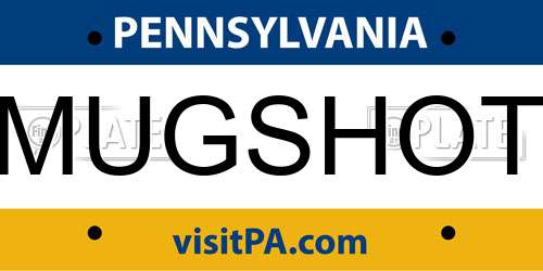 MUGSHOT Pennsylvania License Plate