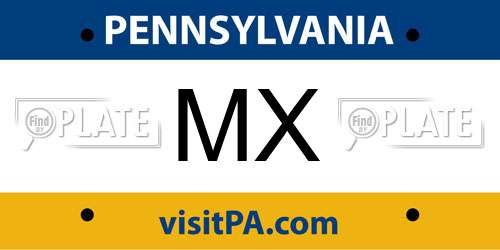 MX Pennsylvania License Plate