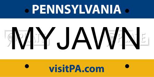 MYJAWN Pennsylvania License Plate