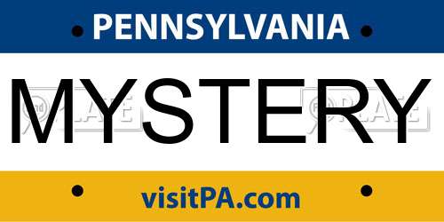 MYSTERY Pennsylvania License Plate