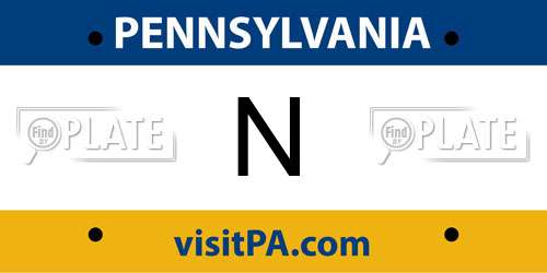 N Pennsylvania License Plate