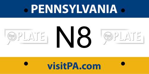 N8 Pennsylvania License Plate