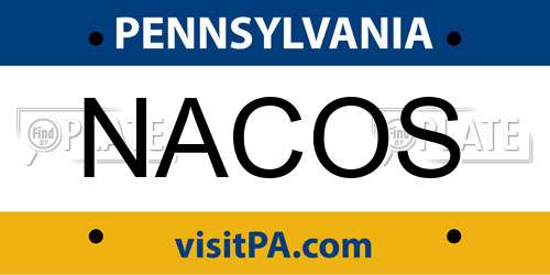 NACOS Pennsylvania License Plate