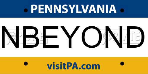 NBEYOND Pennsylvania License Plate