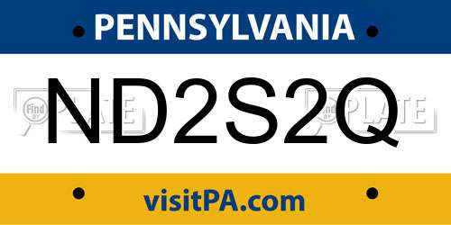 ND2S2Q Pennsylvania License Plate