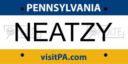 NEATZY Pennsylvania License Plate