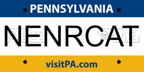 NENRCAT Pennsylvania License Plate