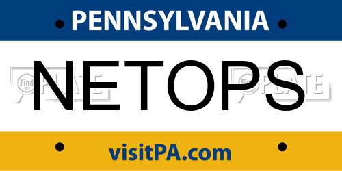 NETOPS Pennsylvania License Plate