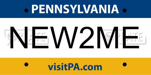 NEW2ME Pennsylvania License Plate
