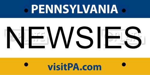 NEWSIES Pennsylvania License Plate