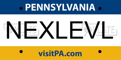 NEXLEVL Pennsylvania License Plate