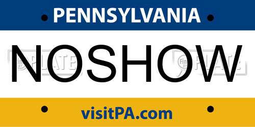 NOSHOW Pennsylvania License Plate