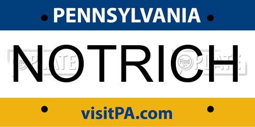 NOTRICH Pennsylvania License Plate